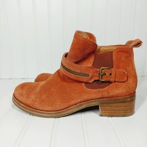 Gentle Souls Orange Ankle Boots